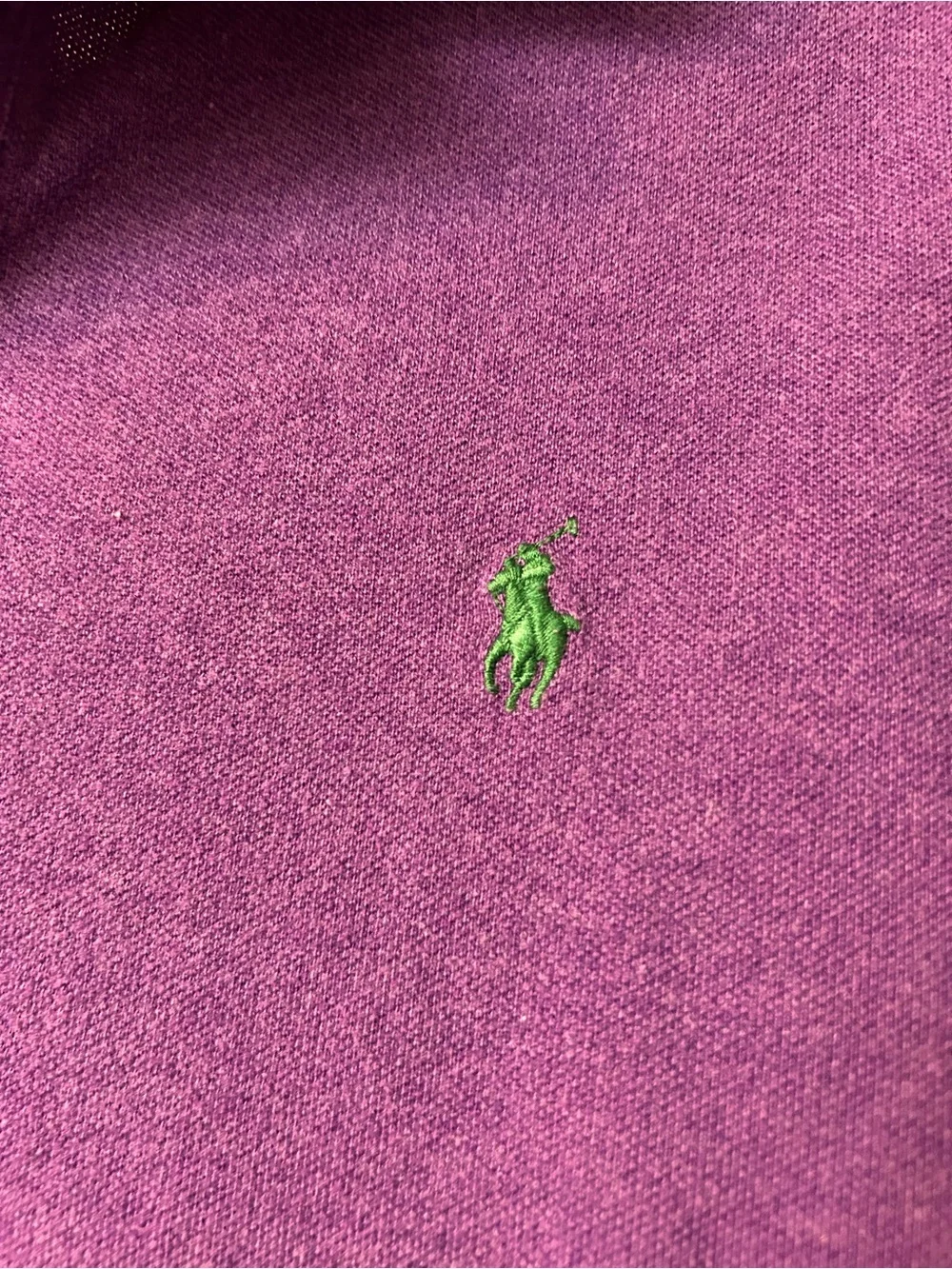 Polo by Ralph Lauren Magenta V-Neck Polo Sweater
